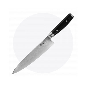 Профессиональный поварской кухонный нож 25,5 см, «Gyuto», дамасская сталь, серия Ran, YAXELL, Япония, Серия RAN дамасская сталь 69 слоев
