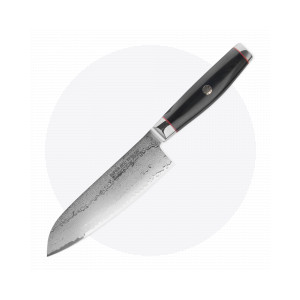 Нож кухонный Сантоку 16,5 см, «Santoku», дамасская сталь, серия Ypsilon, YAXELL, Япония, Ножи поварские