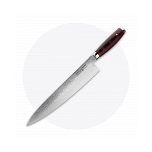 Профессиональный поварской кухонный нож 25 см, «Gyuto», дамасская сталь, серия GOU 161, YAXELL, Япония, Серия SUPER GOU дамасская сталь 161 слой