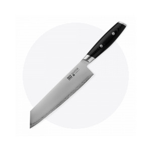 Профессиональный поварской кухонный нож, «Kiritsuke»  20 см, дамасская сталь, серия Mon, YAXELL, Япония, Ножи киритсуке