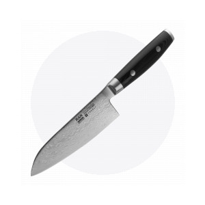 Нож кухонный Сантоку 12,5 см, «Santoku», дамасская сталь, серия Ran, YAXELL, Япония, Ножи поварские