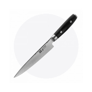 Нож кухонный 15 см, «Petty», дамасская сталь, серия Ran, YAXELL, Япония, Серия RAN дамасская сталь 69 слоев