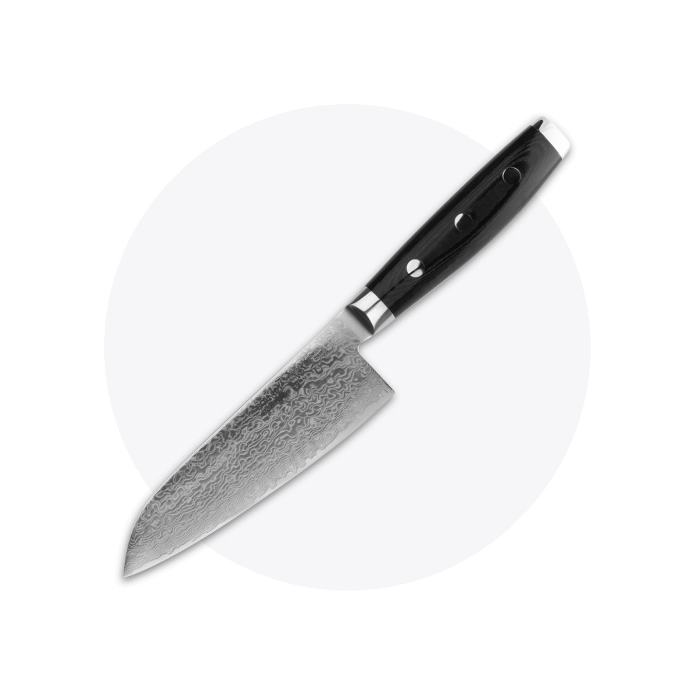 Нож кухонный Сантоку 12,5 см, «Santoku», дамасская сталь, серия Gou, YAXELL, Япония
