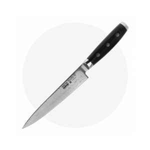 Нож кухонный для тонкой нарезки 15 см, «Petty», дамасская сталь, серия Gou, YAXELL, Япония, Серия GOU дамасская сталь 101 слой