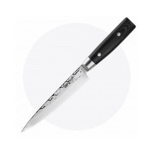 Нож кухонный для тонкой нарезки 18 см, «Sujihiki», дамасская сталь, серия Zen, YAXELL, Япония, Серия ZEN дамасская сталь 37 слоев