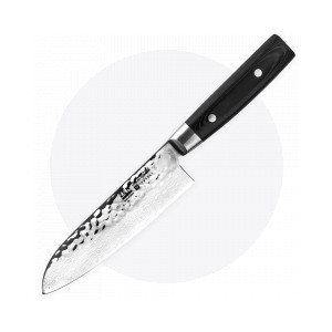 Нож кухонный Сантоку 16,5 см, «Santoku», дамасская сталь, серия Zen, YAXELL, Япония, Серия ZEN дамасская сталь 37 слоев