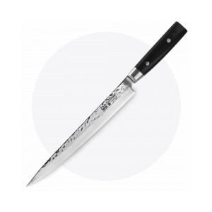 Нож кухонный для тонкой нарезки 25,5 см, «Sujihiki», дамасская сталь, серия Zen, YAXELL, Япония, Ножи филейные