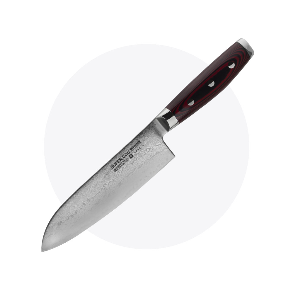 Нож кухонный Сантоку 16,5 см, «Santoku», дамасская сталь, серия GOU 161, YAXELL, Япония