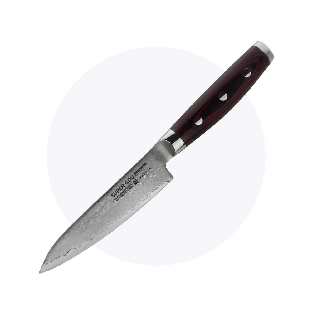 Нож кухонный универсальный 12 см, «Petty», дамасская сталь, серия GOU 161, YAXELL, Япония
