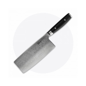 Нож кухонный для резки овощей «Chinese chef's» 18 см, «Chinese Cleaver», дамасская сталь, серия Ran, YAXELL, Япония, Ножи поварские