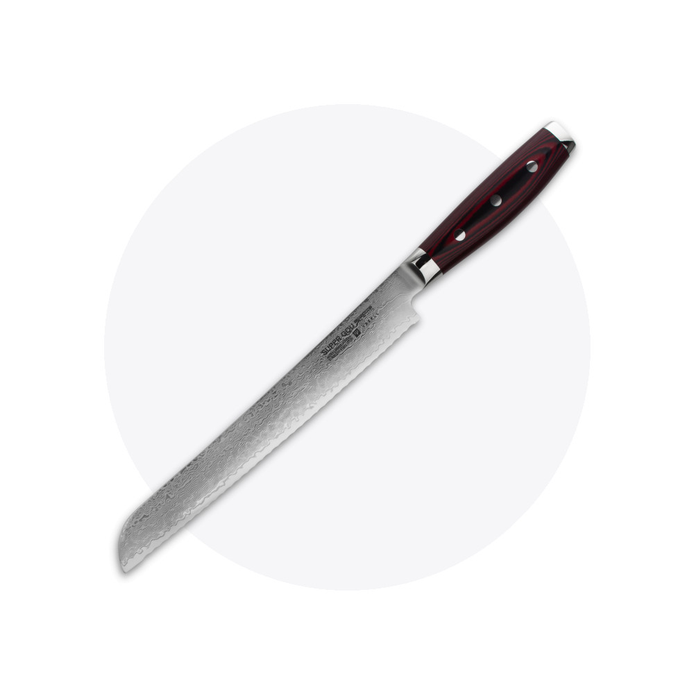 Нож кухонный для хлеба 23 см, «Pankiri», дамасская сталь, серия GOU 161, YAXELL, Япония