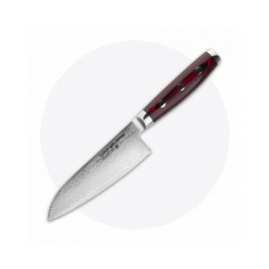 Нож кухонный Сантоку 12,5 см, «Santoku», дамасская сталь, серия GOU 161, YAXELL, Япония, Ножи поварские
