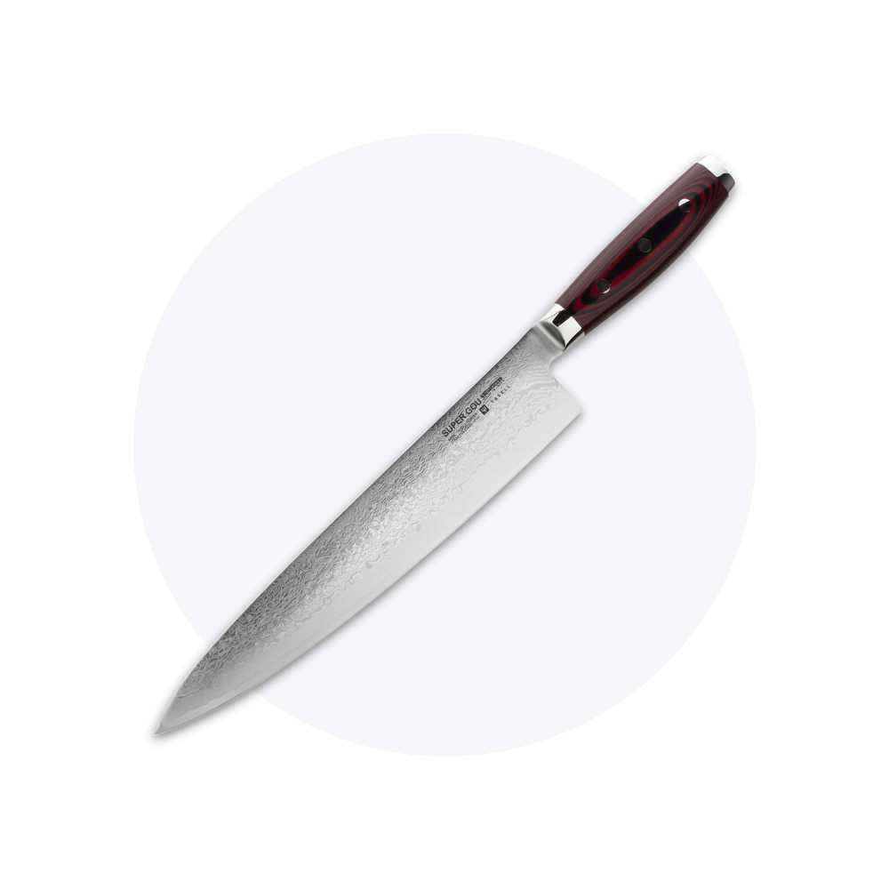 Профессиональный поварской кухонный нож 25 см, «Gyuto», дамасская сталь, серия GOU 161, YAXELL, Япония